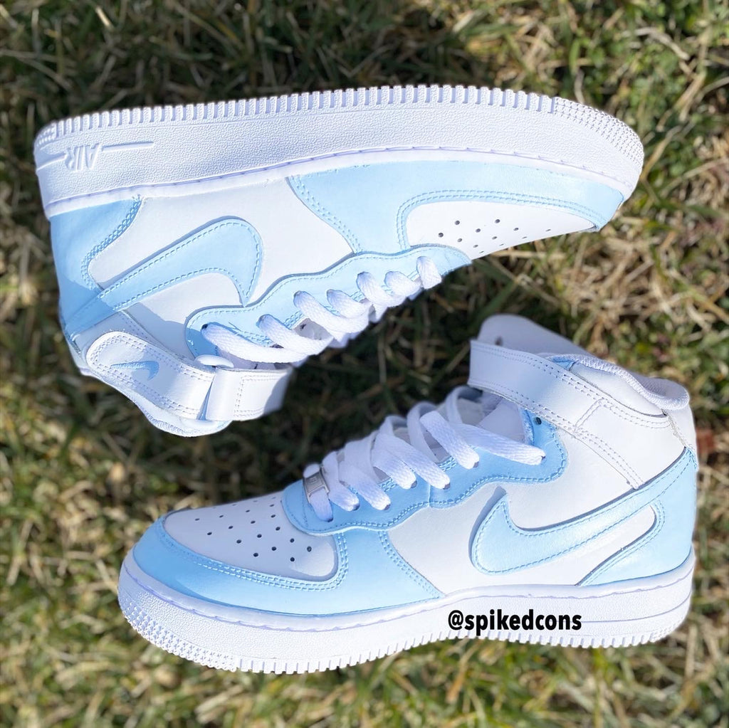 Nike air force 1 mid custom baby blue